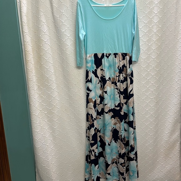 Long maxi dress long sleeve  size xl with pockets - Picture 1 of 1